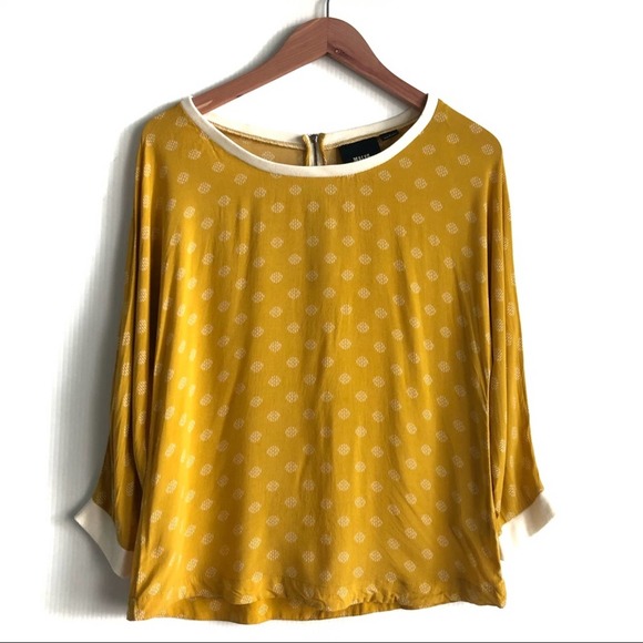 Maeve Yellow Polka Dot Blouse - Picture 2 of 9